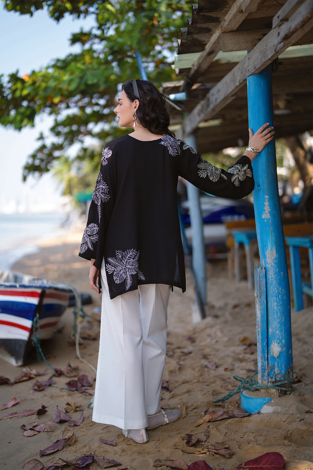 1 Piece Embroidered Linen Shirt
