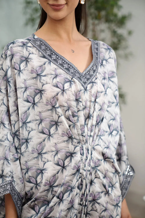 1 Piece Embroidered Kaftan