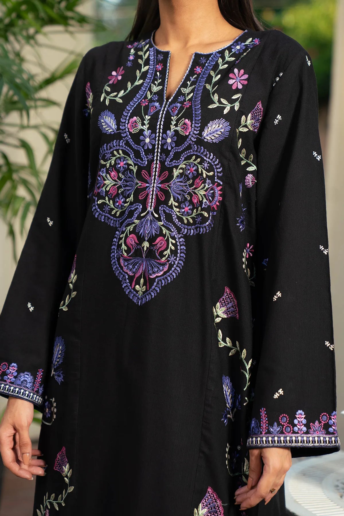 1 Piece Embroidered Khaddar Shirt