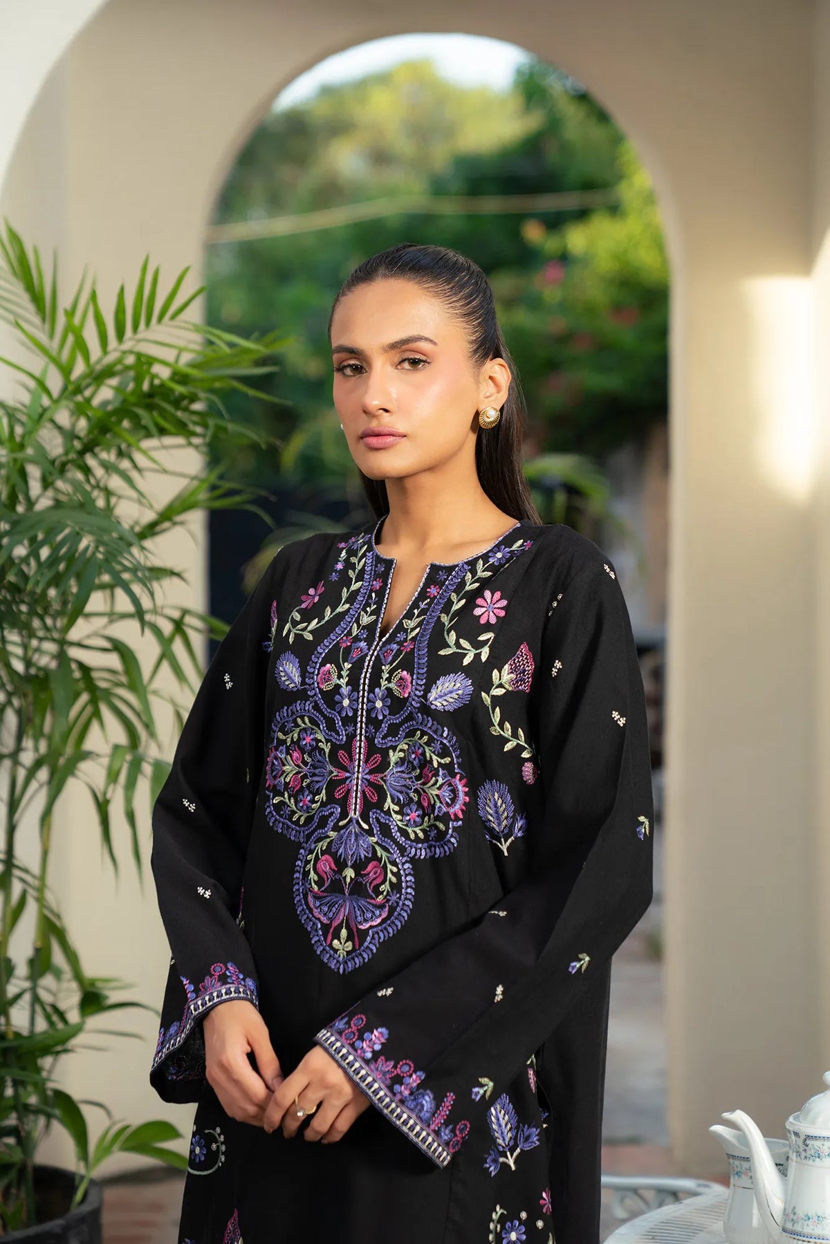 1 Piece Embroidered Khaddar Shirt