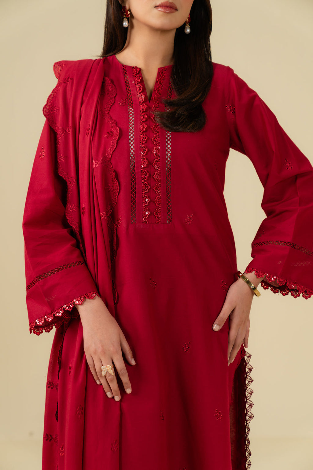 3 Piece Embroidered Lawn Suit
