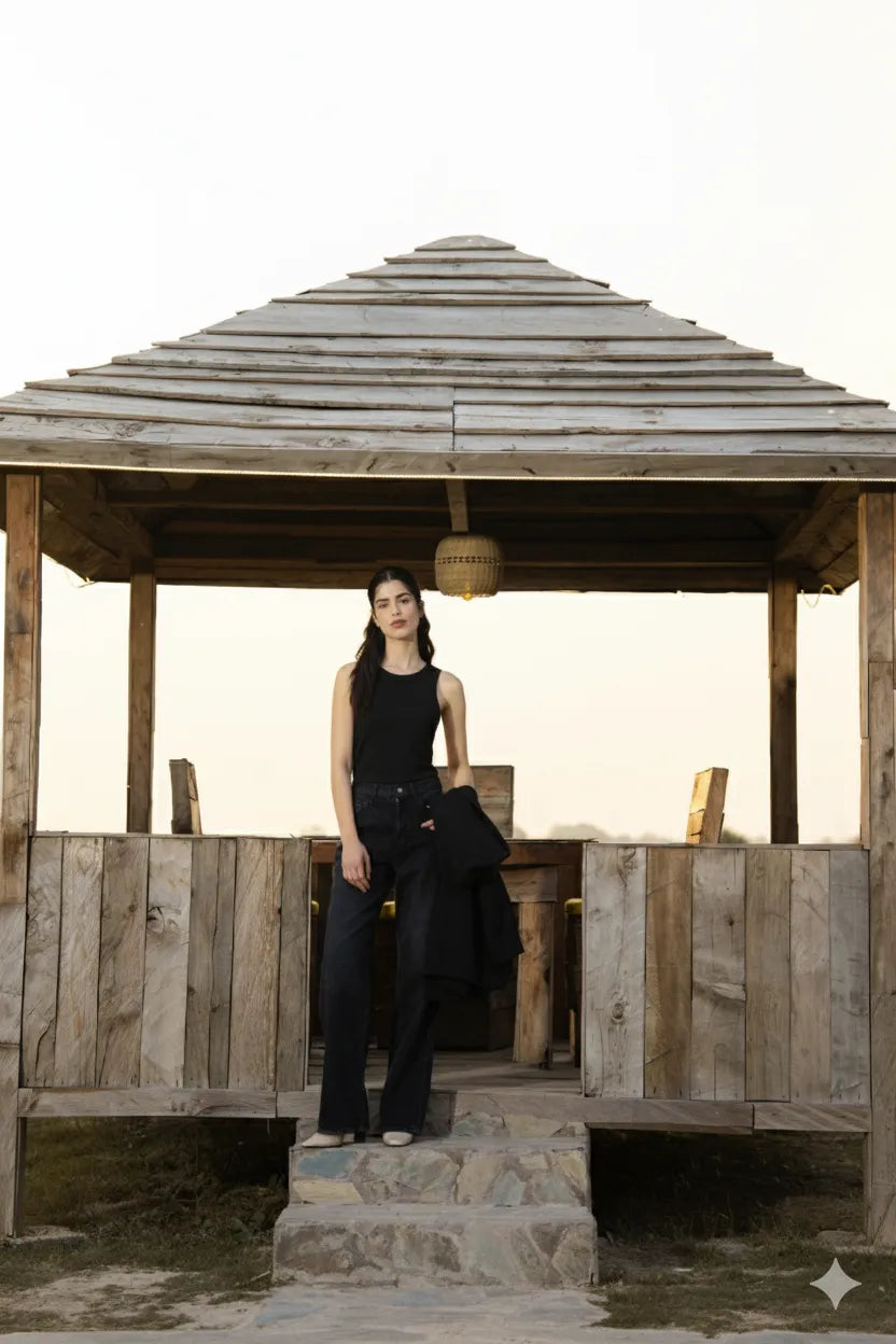 Single Jersey Black Camisole