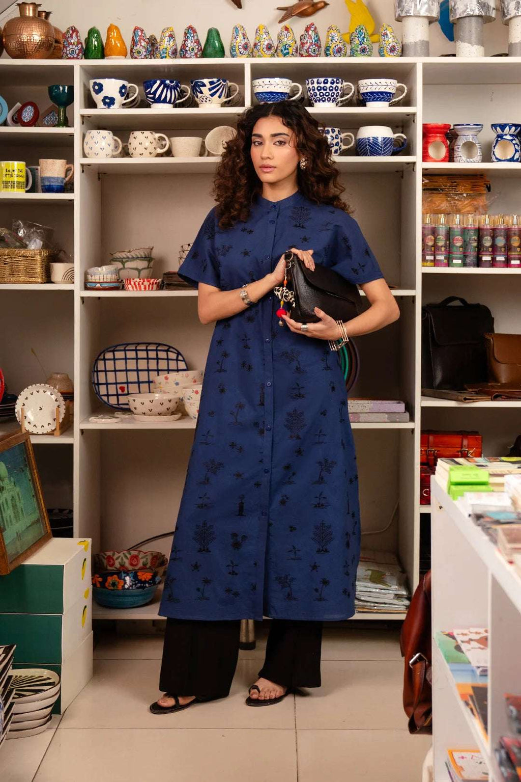 1 Piece Embroidered Linen Shirt